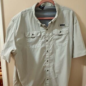 Wrangler Men's Light Gray Casual Button-Down Shirt